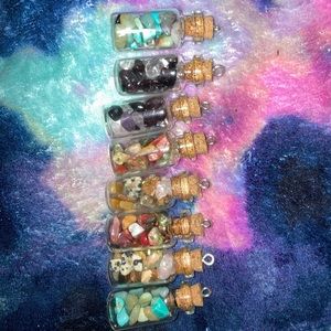 Custom Handmade Crystal Healing Jar Necklaces - ASSORTED🧿❤️🔮